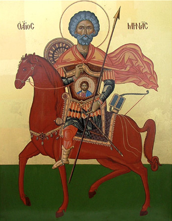 St Menas on Horse